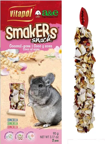 Vista 9 de Vitapol Smakers by A&E Cage Co - Palitos de golosinas para verduras – Paquete doble de palitos pequeños para animales – Golosinas naturales