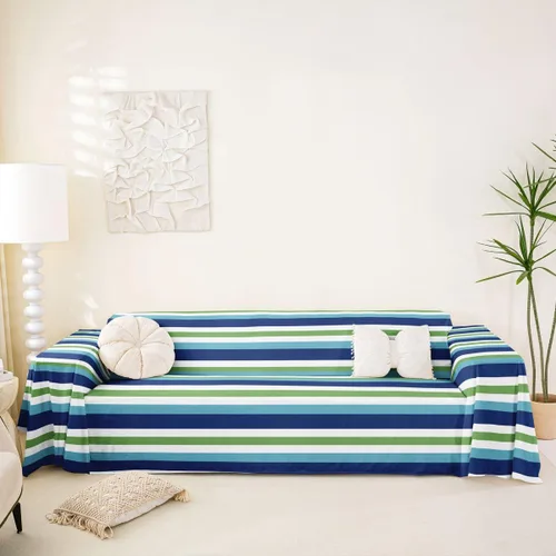Vista 11 de Erosebridal Funda de sofá de lunares de 71 x 91 pulgadas, funda de sofá con lunares geométricos, funda de sofá moderna de estilo rústico con Blanco