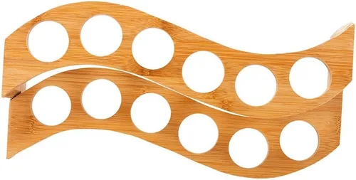 Vista 4 de Restaurantware Cone - Soporte curvado de bambú natural, 13.5 x 6.6 x 3.5 pulgadas