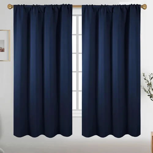 Vista 41 de Diraysid Cortinas opacas beige para dormitorio y sala de estar, cortinas con aislamiento térmico para oscurecer la habitación, 42 x 63 pulgadas, 2