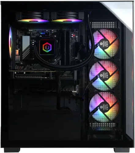 Vista 11 de CyberPowerPC PC para juegos, AMD Ryzen 9 9900X, GeForce RTX 5070 12GB
