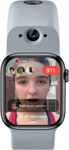 Vista 7 de Wristcam - Smartband con cámara modular y certificación Apple MFi para Apple Watch, cámaras de 8 MP + 2 MP, fotos 4K, grabaciones de 1080p, Negro