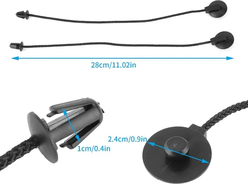 Vista 3 de Correa de fijación para estantes de paquetería, 2 piezas, cable de fijación para estante de paquetería, cadena CV6Z5846538A, repuesto para Focus MK3