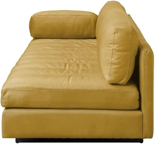 Vista 5 de Acme Sofá Radia con almohada en piel de grano superior de cúrcuma amarilla