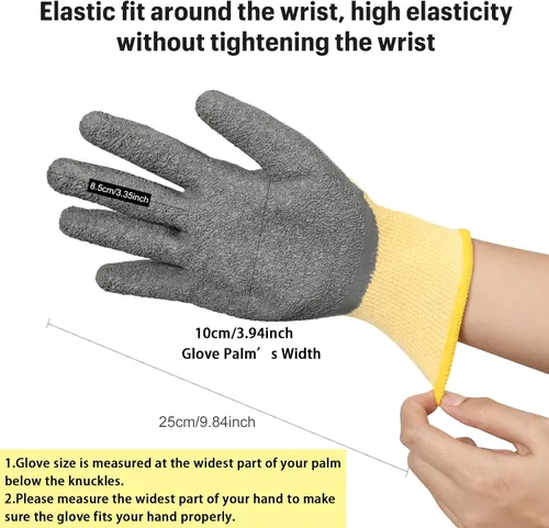 Vista 2 de Guantes aislados eléctricos,Guantes de electricista de resistencia de alto voltaje 400V,Caucho antideslizante,Guantes de trabajo