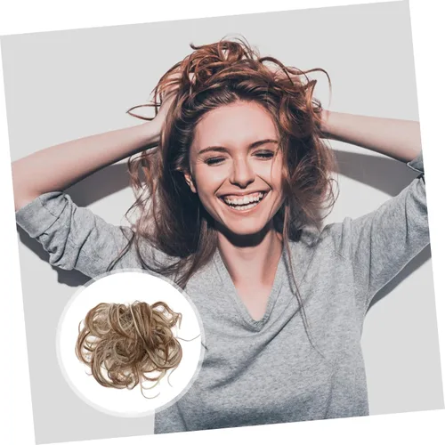 Vista 6 de Mikinona Extensión de pelo de cola moño elástico para mujeres accesorios para el cabello (6ah613)
