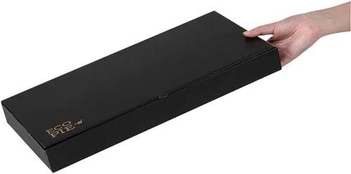 Vista 121 de Restaurantware - Cajas para pizza, 50 unidades, 14 x 7 x 1.5 pulgadas, embalaje de papel de cartón corrugado con bloqueo de pestañas, resistente a