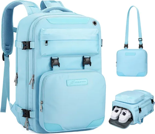Vista 9 de Maelstrom - Mochila de viaje para hombres y mujeres, portátil de 17.3 pulgadas con compartimento para zapatos Detachable Crossbody Bag