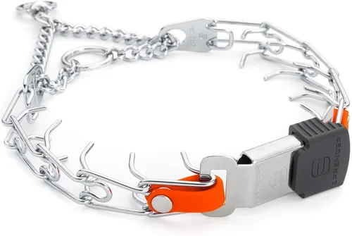 Vista 12 de Collar de perro de acero cromado Herm Sprenger para perros pequeños con hebilla de liberación rápida ClicLock y inserto de Biothane Collar de punta