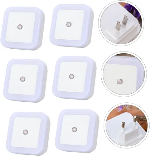 Vista 6 de TEHAUX 12pcs llevó la lámpara de noche de la noche con nosotros para los dormitorios pasillos y escaleras iluminación segura para niño niña y madres