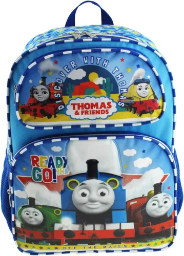 Vista 2 de GenericJINCHENG YSECTL Thomas & Friends - Mochila de lujo de 16 pulgadas con lonchera aislada a juego