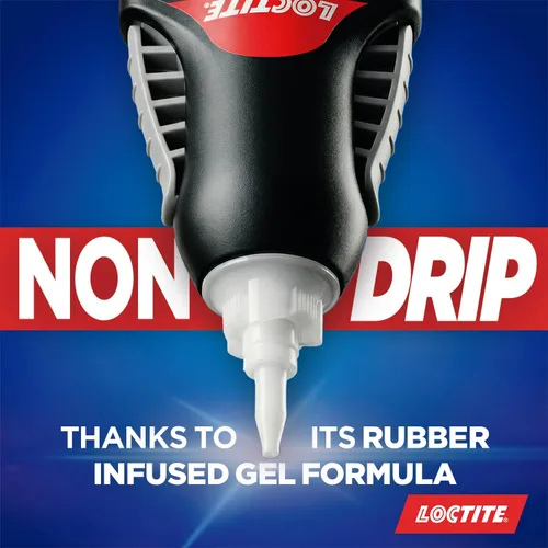 Vista 7 de Loctite Super Glue Power Flex Control, gel flexible de superpegamento, superpegamento con fórmula antigoteo para aplicaciones verticales, pegamento