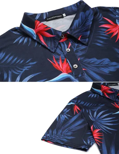 Vista 5 de Daupanzees Conjunto de camisa de 2 piezas para hombre, conjunto casual de manga corta para verano