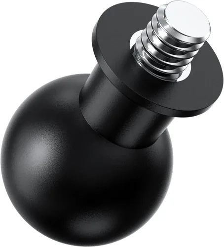 Vista 8 de Adaptador de bola de tamaño B de 1 pulgada a tornillo de 1/4"-20 – Convertidor de montaje de cámara, se adapta a bases de bola estándar de 1