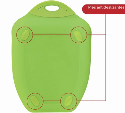 Vista 3 de Dexas Tabla de cortar Chop & Scoop de 9.5 x 13 pulgadas, verde sólido, 322-J383