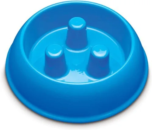 Vista 3 de Brake-Fast Dog Food Slow Feed Bowl - Cuenco pequeño, color rojo