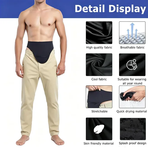 Vista 6 de Cinturón de ostomía Funda para bolsa de ostomía Envoltura de ostomía para deporte y natación Cinturones de apoyo de ostomía para hombres