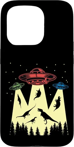 Vista 14 de Funda vintage de secuestro alienígena de dinosaurio para iPhone 17