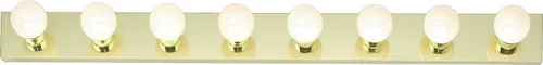 Vista 11 de Nuvo Lighting SF77/188 Lámpara de Tocador Transicional de Tres Luces en Acabado de Latón Pulido/Fundido