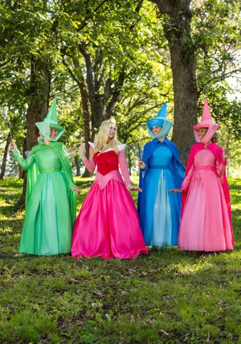 Vista 2 de Disfraz Plus Size de Fauna de La Bella Durmiente de Disney para Mujer Multicolor