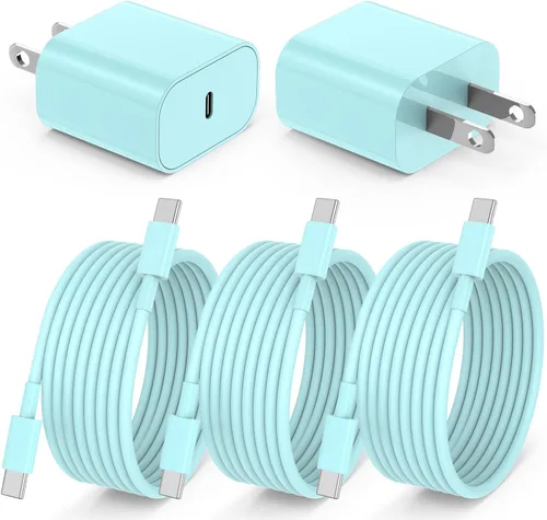 Vista 29 de Susnwere - Cargador de pared USB C de 85 W para Samsung S26 Ultra, 3 puertos de 100 W PD rápida 3.0 tipo C carga con cable USB C de 3/6/10/10 pies