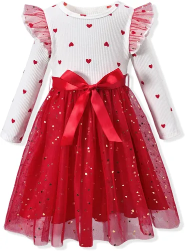 Vista 13 de Vestido de tul de manga larga para niña pequeña de 1 a 5 años Negro