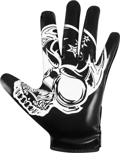 Vista 6 de Glorious Traders Youth Football Gloves American Wide Receiver Football Gloves for Adult Men Women & Boys with Super Sticky Silicone Grip Palms