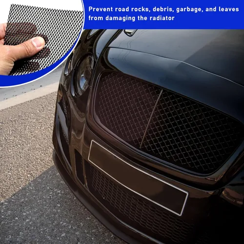Vista 4 de Malla de Rejilla de Auto, Rejilla de Aleación de Aluminio de Alta Resistencia para Parachoques con Agujeros Rómbicos, 40"×13" Malla de Pantalla