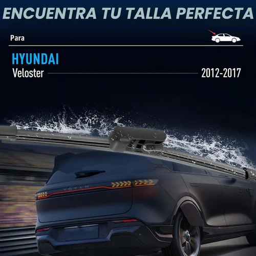Vista 5 de Limpiaparabrisas trasero de 9" para Hyundai Veloster 2017-2012