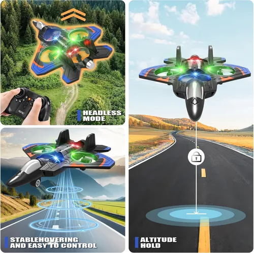 Vista 3 de 4DRC V32 Aviones RC de espuma con 3 baterías, aviones de control remoto para niños y adultos de 8 a 16 años, avión a control remoto, helicóptero