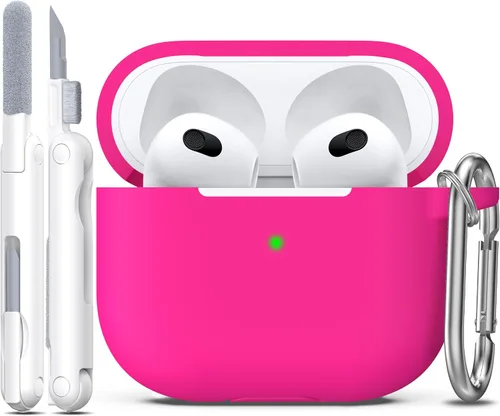 Vista 83 de R-fun for AirPods 2nd/1st Case Silicone Cover, Banana Violet Violeta plátano