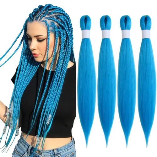 Vista 39 de Cabello trenzado burdeos, 10 pulgadas, 4 paquetes Cabello preestirado, trenzas de ganchillo cortas y rectas, textura Yaki, fibra sintética