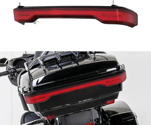 Vista 10 de TCT-MOTORPARTS Luces traseras LED de freno LED King para Harley Touring 2014-2025 Electra Glide Ultra Limited Road King Glide Street Negro