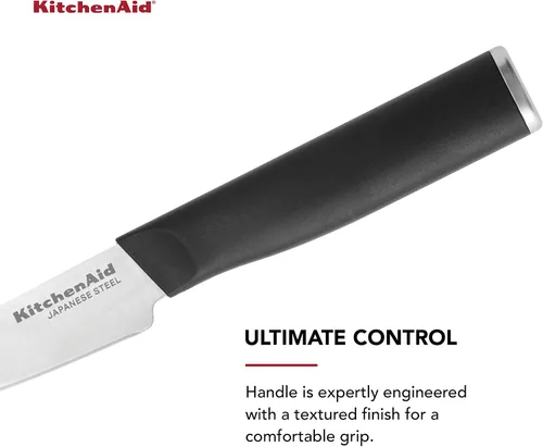 Vista 4 de KitchenAid - Cuchillo de pelar clásico con protector de extremo y cubierta de hoja a medida, de 3.5 pulgadas, cuchillo de cocina afilado, hoja