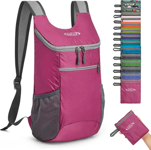 Vista 19 de G4Free, mochila pequeña y plegable, liviana y casual, para ir de camping o para exteriores, para adultos y niños (11 L)