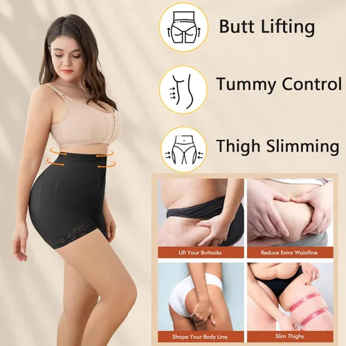 Vista 5 de KELLYLEE Tummy Control Shapewear Faja Shorts High Compression Butt Lifter Panties Post Surgery Body Shaper Under Dress