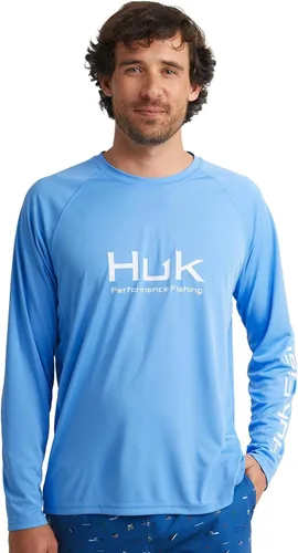 Vista 17 de HUK Camiseta de pesca de manga larga ventilada Pursuit para hombre (+30 UPF)