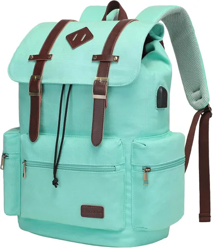 Vista 9 de Modoker - Mochila vintage para laptop, para mujeres y hombres, mochila para la escuela y la universidad
