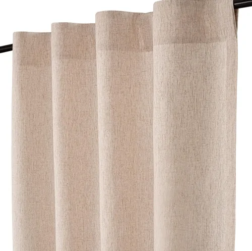 Vista 2 de HOMIDATE Paneles de Cortinas de Lino de Linaza de 63 Pulgadas - Juego Natural de 2, Cortinas Ligeras para Ventanas, Cortinas de Lino de Algodón