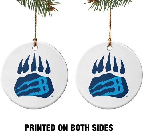 Vista 2 de GRAPHICS & MORE Bob Jones University Secondary Logo Porcelain Holiday Christmas Tree Ornament - 2.8" (7.1 cm)