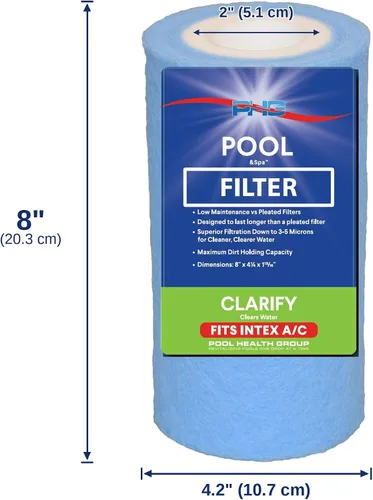 Vista 2 de Filtro de piscina fundido de larga duración tipo A o C, se adapta a Intex 29000E/59900E, bomba 530/1000/1500 GPH, tipo III Easy Set, Summer Escapes