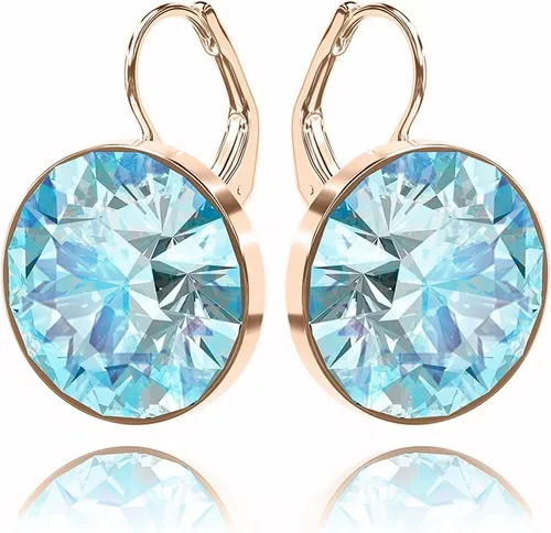 Vista 9 de Hermosos aretes solitarios para mujer - Adornos con cristales austriacos, cierre de palanca, perfectos para cualquier ocasión, regalos ideales