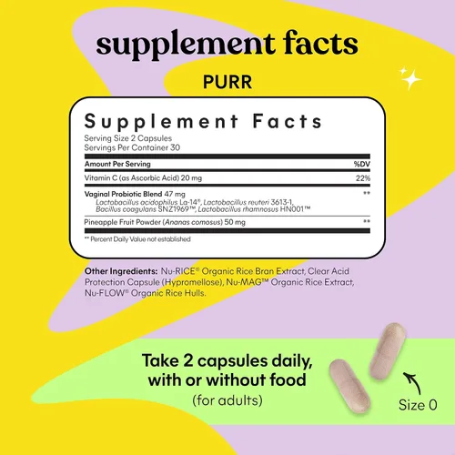 Vista 5 de Lemme Purr Probióticos Vaginales para Mujeres - Promueve el Equilibrio del pH, Olor Vaginal Saludable y Salud del Tracto Urinario con Mezcla