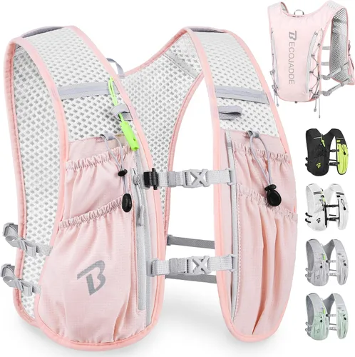 Vista 13 de BECOJADDE Chaleco de Hidratación Mochila para Correr para Hombres Mujeres, Mochila de Hidratación Ligera de 5L para Correr, Chaleco de Hidratación