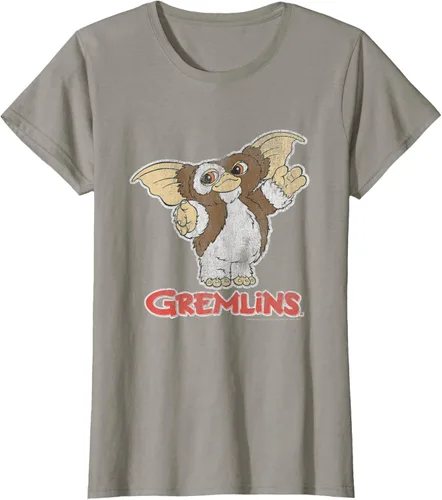 Vista 25 de Gremlins Camiseta Gizmo y Logo, Negro, S