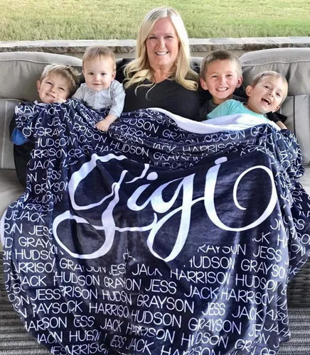 Vista 14 de Manta personalizada con nombre para bebés y adultos, manta personalizada con nombre para el día de la madre, el mejor regalo para mamá, papá, Abuela