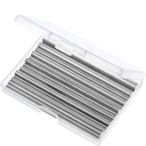 Vista 3 de 24 piezas de varillas redondas de acero inoxidable 304 de 1,5-8 mm de diámetro surtido para 100 mm de longitud con caja de almacenamiento