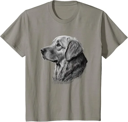 Vista 30 de Camiseta divertida Golden Retriever, Negro