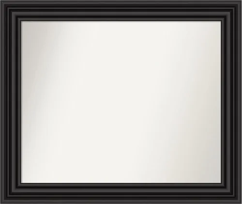 Vista 279 de Amanti Art Espejo personalizado, espejo de baño negro puente, espejo de pared o espejo de tocador de baño sobre el fregadero (26 x 26 pulgadas)