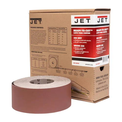 Vista 15 de JET Papel de lija listo para cortar, grano 100, 3" de ancho (60-9100)